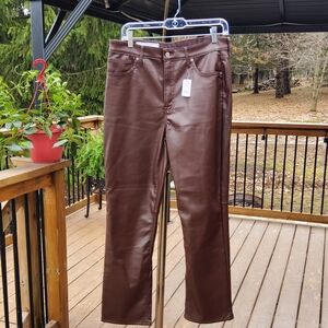 GAP Women's Brown Faux Leather Jeans